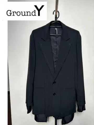 새상품급 요지 야마모토 ground Y 테일러드 자켓 블랙