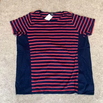 23구 보더 반팔 빨간색 네이비 46 새상품