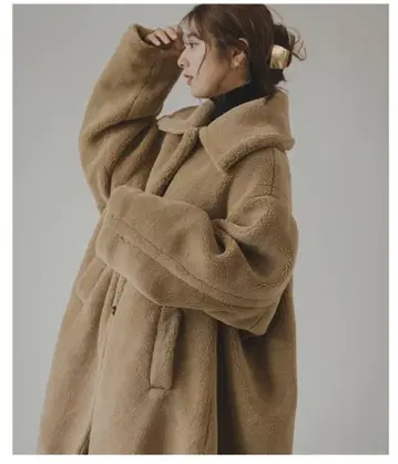 rectangle 테디베어 텐트 코트 보아 코트