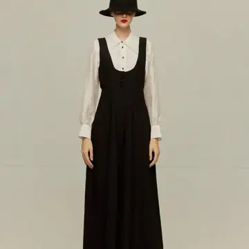 tnewties 블랙 살로펫 오버롤 셋업