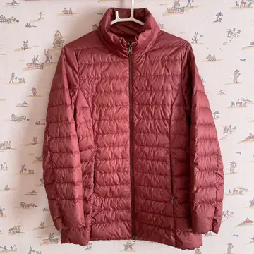빨간색 퀼팅 다운 자켓 M 사이즈