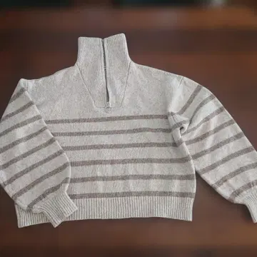 efforia 스트라이프 하이넥 스웨터 M