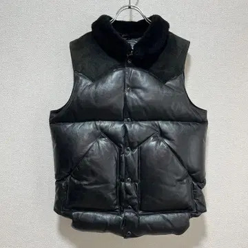 [ 레어 ] Rocky Mountain 가죽 다운 베스트 크리스티 38