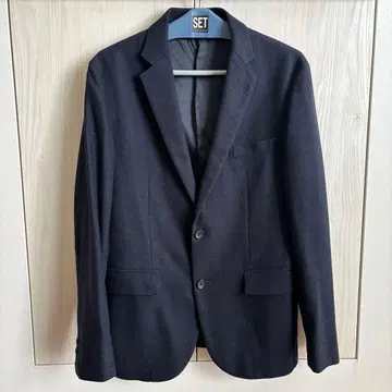 그리 라벨 릴랙싱 울 테일러드 자켓 무지 네이비 L 사이즈