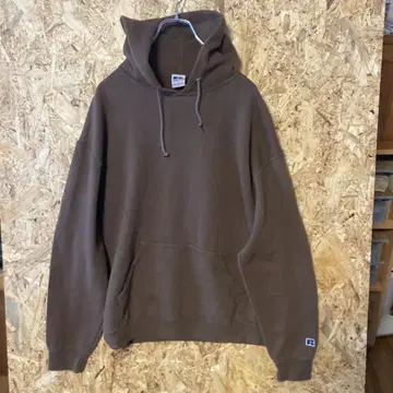 러셀 후드티 Ships 별주 브라운 페이드