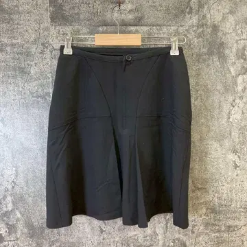 Ba-tsu 바츠 미니 스커트 스티치 가공 블랙 현대풍(M)