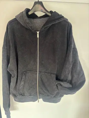 다크 그레이 풀 집업 후드티 S 사이즈