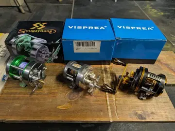 탑워터 베이트 낚시릴 3대 세트 정크