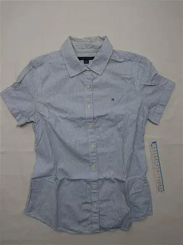 타미힐피거 스트라이프 반팔 셔츠 XS 여성용