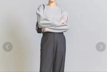 Beauty&Youth 그레이 긴팔 맨투맨 볼륨 슬리브