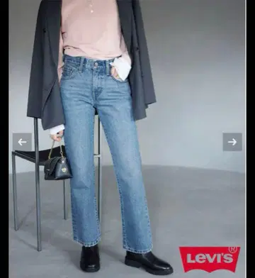 리바이스 SLOBE 별주 MIDDY ANKLE BOOT 데님 팬츠 23