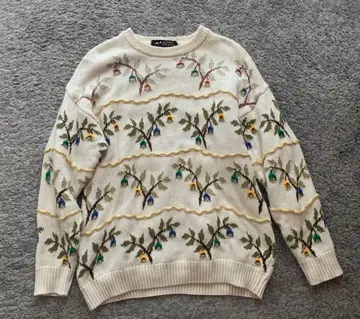 Simply Splendid 꽃무늬 자수 니트 S/M UK제 빈티지