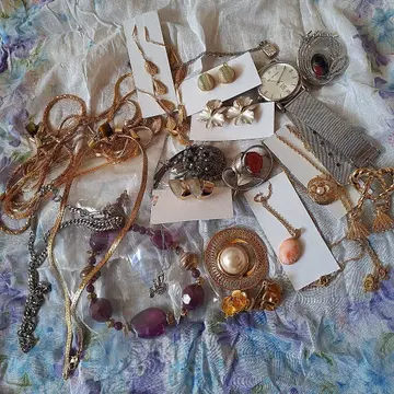 생전 정리 주얼리 세트 ( 목걸이, 귀찌, 시계 등 )