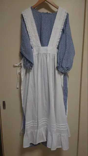 인기 작가님 레이스 숄더 에이프런 원피스