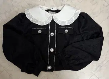 앙크루즈 프릴 칼라 비쥬 블루종