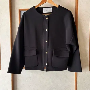 컨디션 최상 MARGAUX 노카라 자켓 블루종 블랙