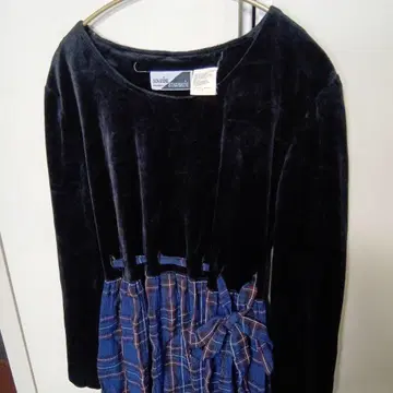 NY 구제 의류 벨벳 롱 원피스