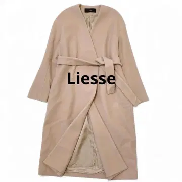 Liesse 노카라 리버 롱 코트 벨트 포함