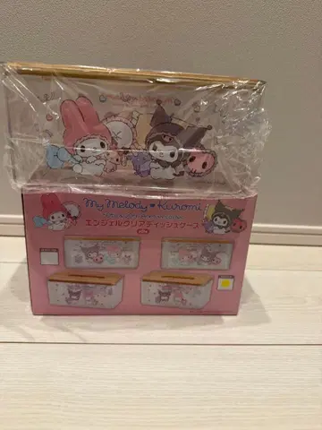 마이멜로디 & 쿠로미 엔젤 클리어 티슈 케이스 새상품