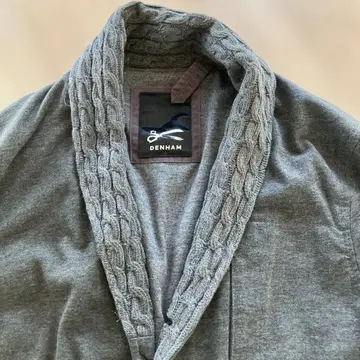 DENHAM 그레이 니트 자켓