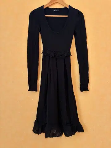 블랙 니트 원피스