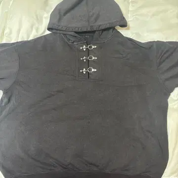 그레이 후드 부착 후드티