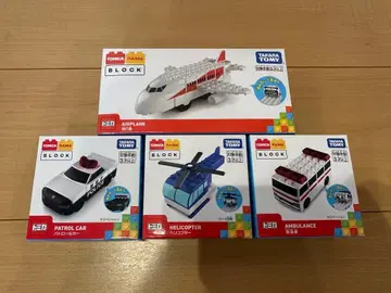 토미카 블록 세트 비행기 경찰차 구급차 헬리콥터 타카라토미