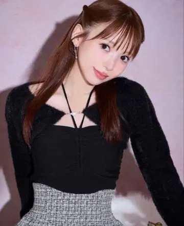 새상품 미셸 마카롱 볼레로 set 개더 니트탑