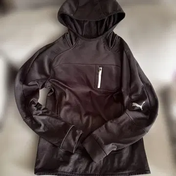 Puma 후드 부착 후드티 다크 그레이