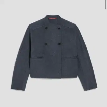 블루종 코트 더블 다크 그레이