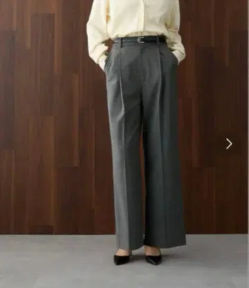 n.o.r.c 노 루미 팬츠 체크 그레이 와이드 팬츠