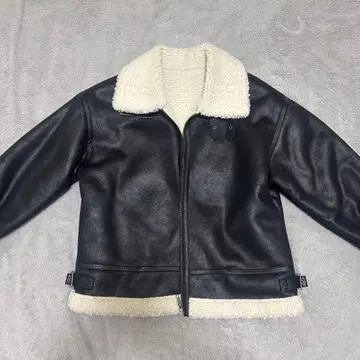 가죽 보아 무스탕 코트