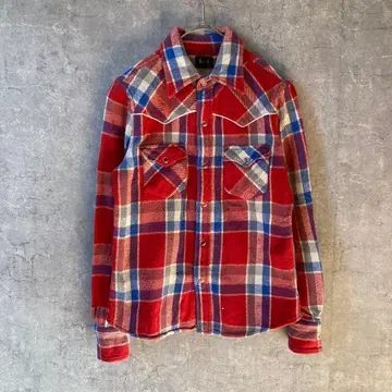 Lee 플란넬 셔츠 멀티 컬러 체크 셔츠 긴팔 웨스턴 M 여성용