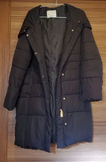 BowJeloud 블랙 롱 다운 자켓