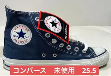 미사용 컨버스 올스타 하이컷 네이비 블루 25.5cm