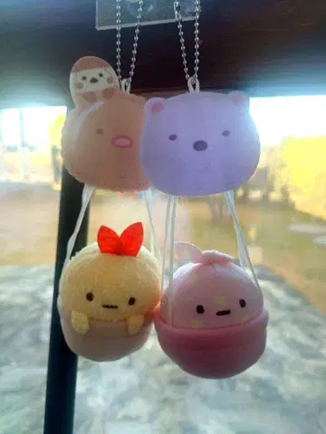 스미코구라시 새우튀김 꼬리 보자기의 흔들흔들 마스코트 참 2개 세트