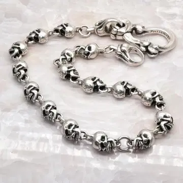 레더즈 앤 트레져스 생전 레어 월렛 체인 실버 스컬