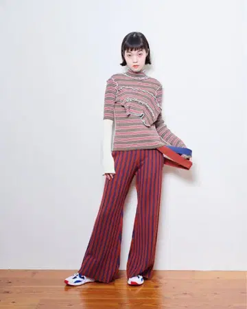 kotohayokozawa STRIPE KNIT 니트 팬츠