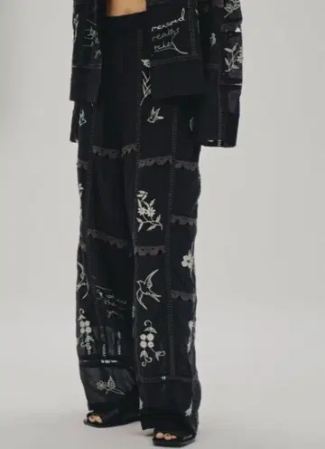 todayful Embroidery Patchwork Trousers