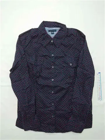 타미힐피거 도트 무늬 코튼 셔츠 네이비 계열 남성용 L