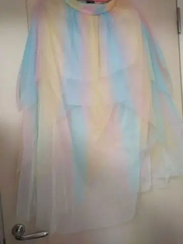 파스텔 컬러 몽환룩 팬시 메쉬 프릴 스커트입니다!(^^)