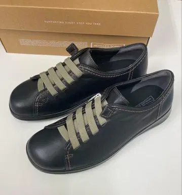 아킬레스 솔보 (23.5cm) 천연 가죽 갑 밴딩 슬립온 걷기 편한