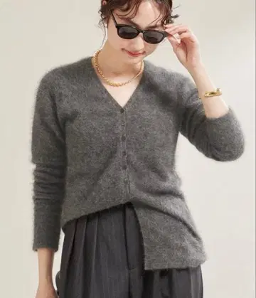 Plage Light Fur Midi 가디건