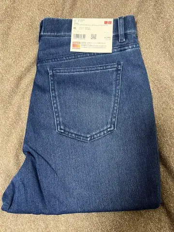 새상품 유니클로 히트텍 울트라 스트레치 데님 레깅스 팬츠 XL 블루