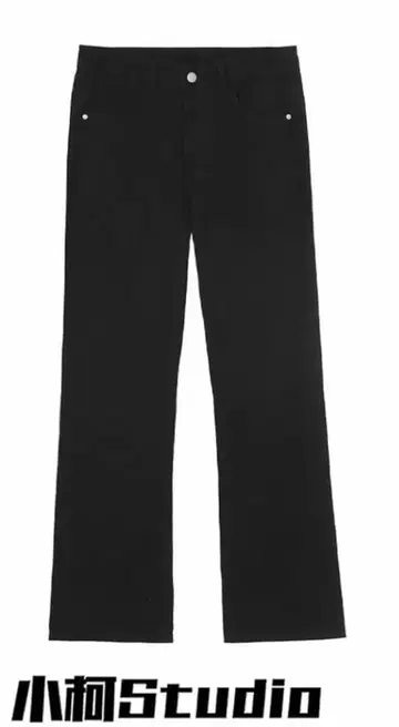 쇼커 studio 블랙 플레어 디자인 데님 팬츠