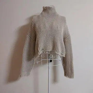 FREAK'S STORE 크롭 하이넥 니트