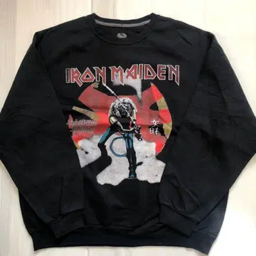 아이언 메이든 2XL 속기모 밴딩 맨투맨 트레이닝복 블랙