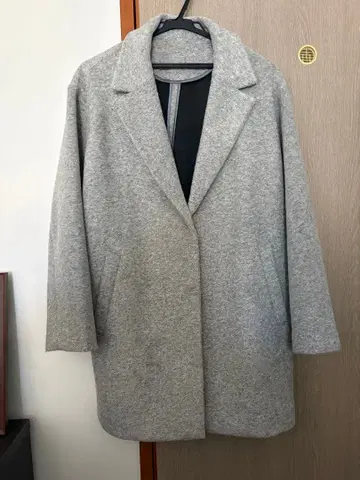 MK MICHEL KLEIN 체스터 코트 슬라이버 라메 미들 기장