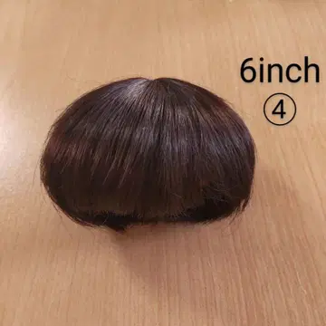 6인치 인형 가발 다크 브라운 남성용 숏