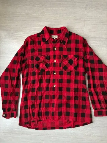 빈티지 USA 50s 프린트 플란넬 셔츠